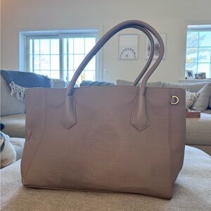 Dagne Dover “Legend Tote” in Taupe